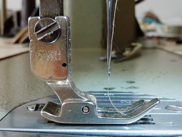 side close view of the sewing machine