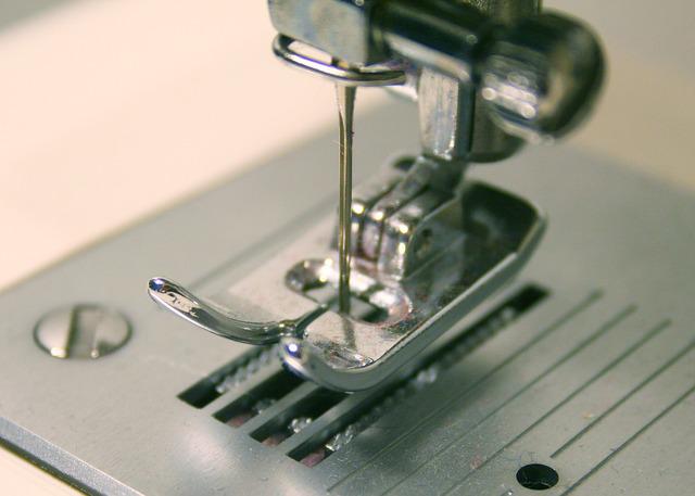 sewing machine with close view of needle