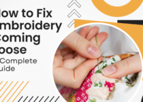 how to fix embroidery coming loose